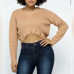 Cropped sweater sz L fits M also